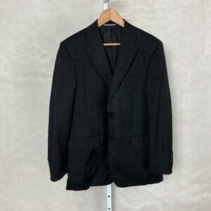 Canali Black Wool 2 Button Blazer Jacket IT 50 R Drop 7 US 40 R